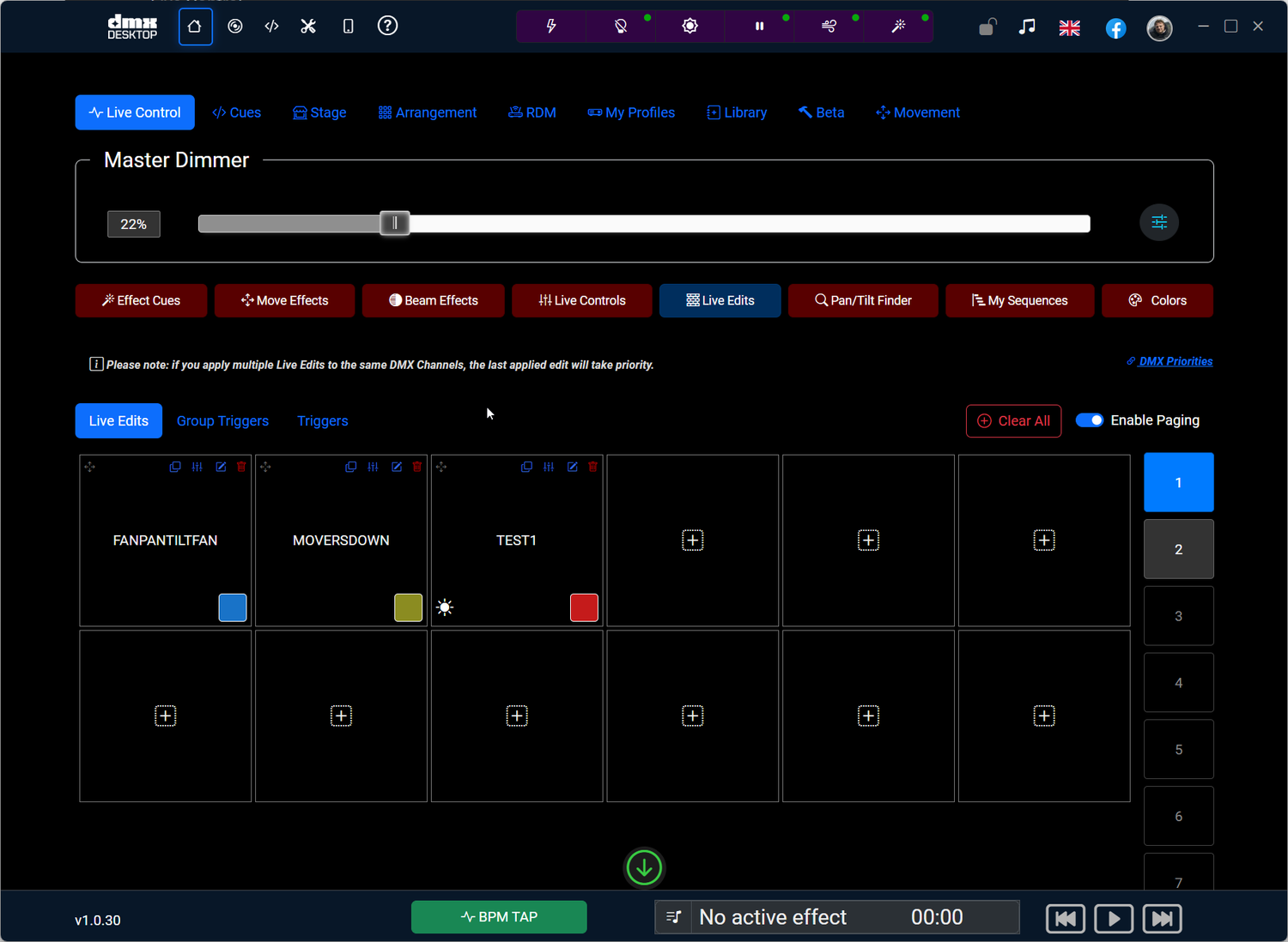 Live Edit Trigger Buttons