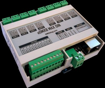 DMXKing eDMX8 MAX DIN Art-Net / sACN node