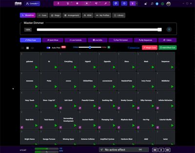 Contrôles du Pilote Automatique dans la vue Effect Cues