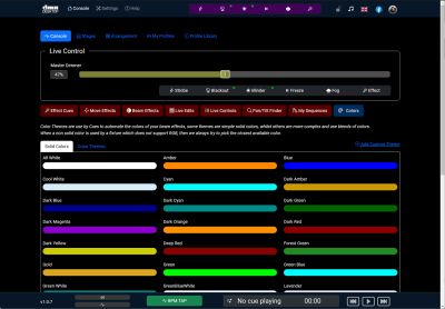 Puoi visualizzare i colori e i temi di colore integrati tramite la scheda Colori nella console.