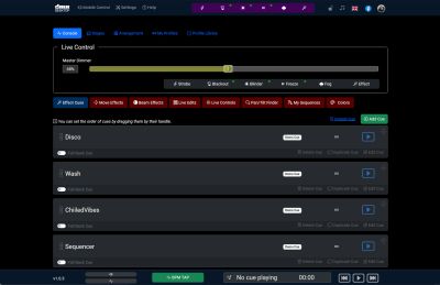 DMXDesktop console interface for theatre control