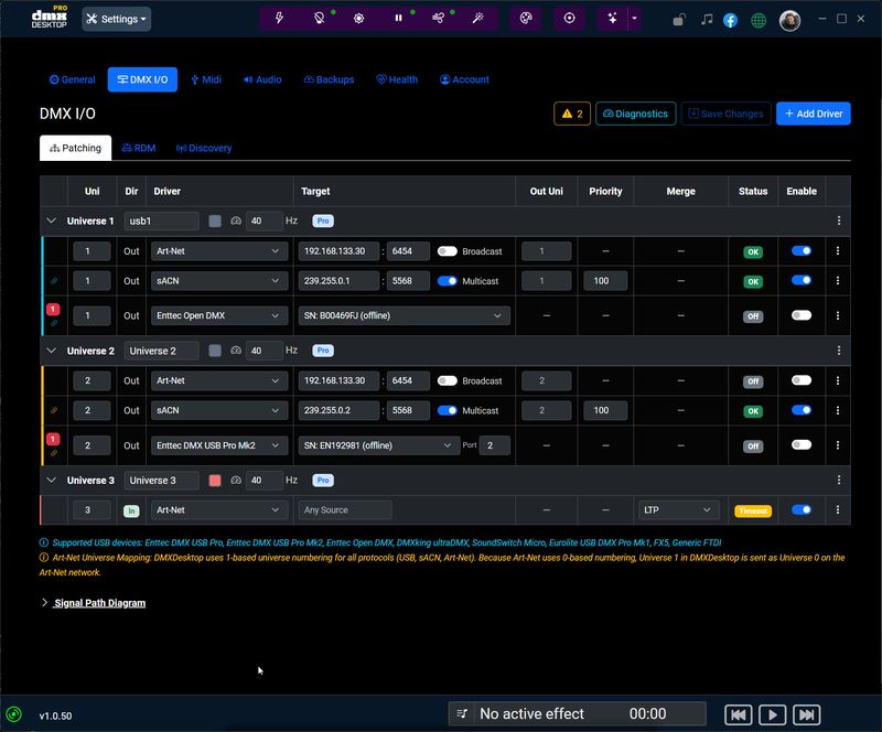 Unified DMX I/O - Art-Net, sACN & USB DMX in One Table | DMXDesktop