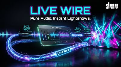 Live Wire signal flow from audio input to lighting rig