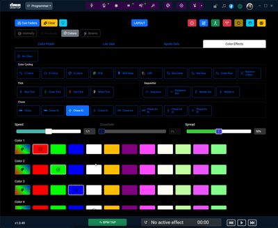 DMXDesktop color effects engine with cycling presets